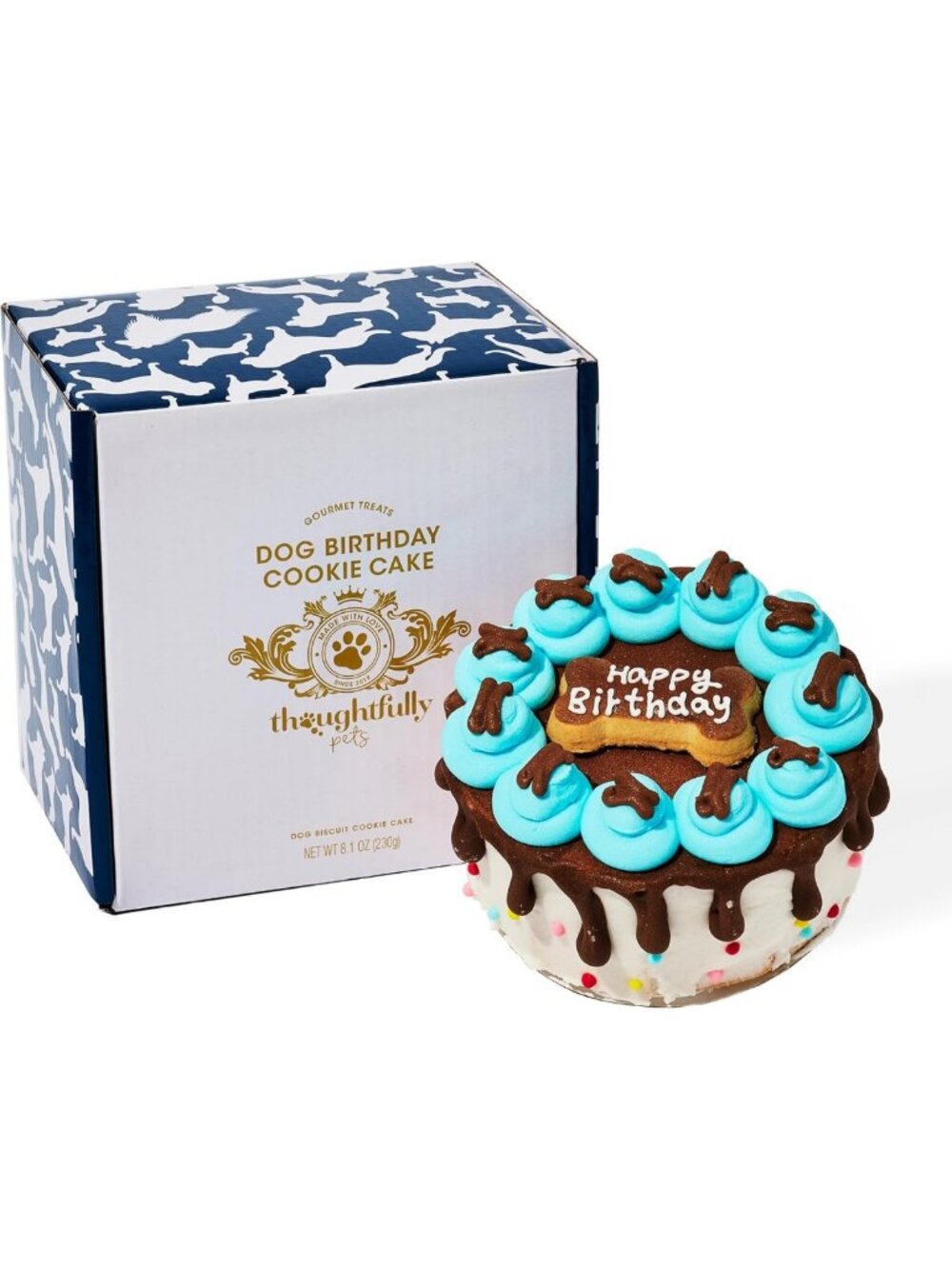 Delicious Peanut Butter Dog Birthday Cake - Hand Decorated Mini Treat for All
